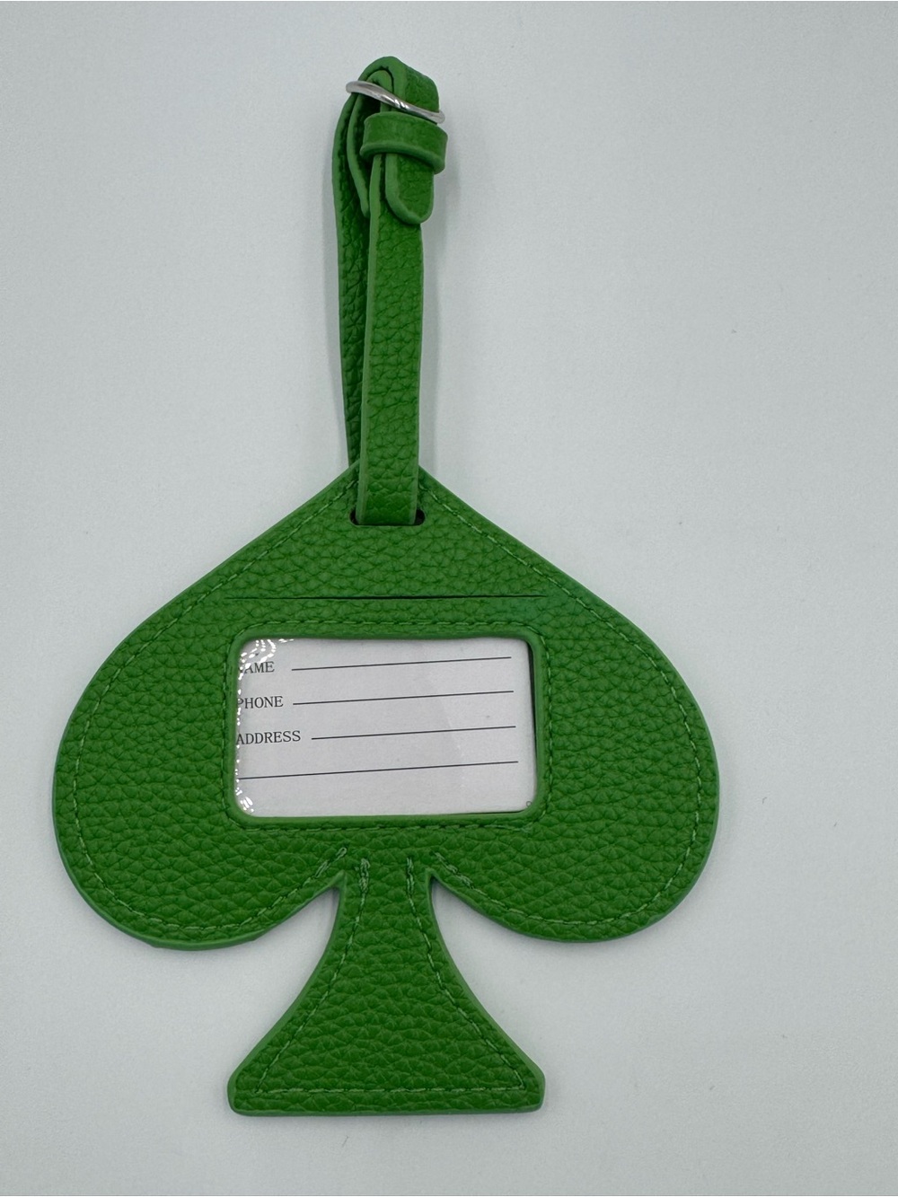 kate spade Green Spade-Shaped Luggage Tag NIP - Picture 2 of 5
